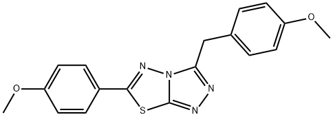 3-(4-methoxybenzyl)-6-(4-methoxyphenyl)[1,2,4]triazolo[3,4-b][1,3,4]thiadiazole Structure