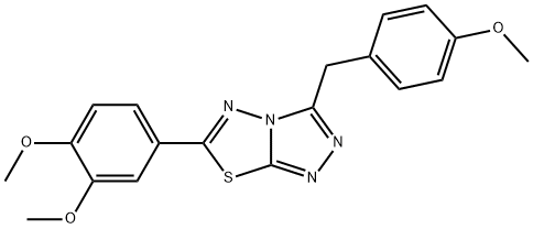 6-(3,4-dimethoxyphenyl)-3-(4-methoxybenzyl)[1,2,4]triazolo[3,4-b][1,3,4]thiadiazole Structure