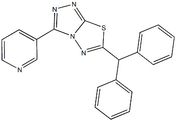 6-benzhydryl-3-(3-pyridinyl)[1,2,4]triazolo[3,4-b][1,3,4]thiadiazole 结构式