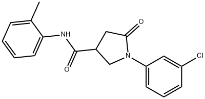 874585-04-3 1-(3-chlorophenyl)-N-(2-methylphenyl)-5-oxo-3-pyrrolidinecarboxamide