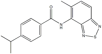 4-isopropyl-N-(5-methyl-2,1,3-benzothiadiazol-4-yl)benzamide 结构式