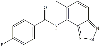 4-fluoro-N-(5-methyl-2,1,3-benzothiadiazol-4-yl)benzamide 化学構造式