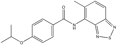 4-isopropoxy-N-(5-methyl-2,1,3-benzothiadiazol-4-yl)benzamide 结构式