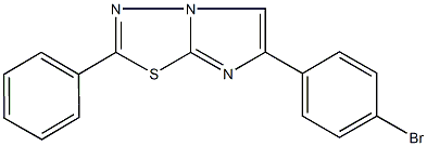 6-(4-bromophenyl)-2-phenylimidazo[2,1-b][1,3,4]thiadiazole 结构式