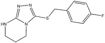 4-fluorobenzyl 5,6,7,8-tetrahydro[1,2,4]triazolo[4,3-a]pyrimidin-3-yl sulfide 化学構造式