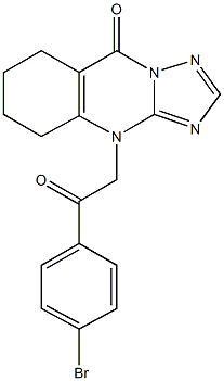 4-[2-(4-bromophenyl)-2-oxoethyl]-5,6,7,8-tetrahydro[1,2,4]triazolo[5,1-b]quinazolin-9(4H)-one Structure