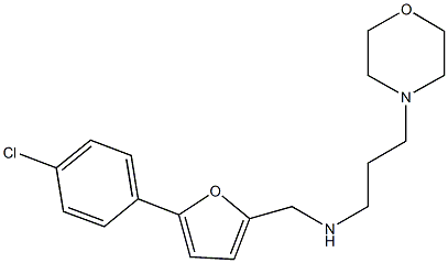 N-{[5-(4-chlorophenyl)-2-furyl]methyl}-N-[3-(4-morpholinyl)propyl]amine 化学構造式