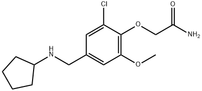 2-{2-chloro-4-[(cyclopentylamino)methyl]-6-methoxyphenoxy}acetamide Structure