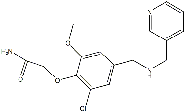 2-(2-chloro-6-methoxy-4-{[(3-pyridinylmethyl)amino]methyl}phenoxy)acetamide,875001-90-4,结构式