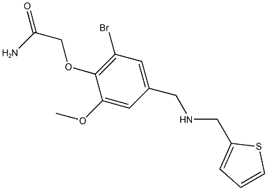 2-(2-bromo-6-methoxy-4-{[(2-thienylmethyl)amino]methyl}phenoxy)acetamide,875001-93-7,结构式