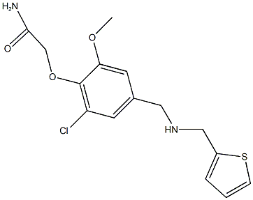 2-(2-chloro-6-methoxy-4-{[(2-thienylmethyl)amino]methyl}phenoxy)acetamide Structure