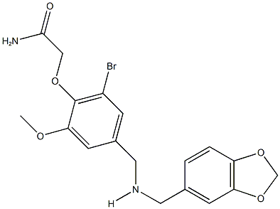 2-(4-{[(1,3-benzodioxol-5-ylmethyl)amino]methyl}-2-bromo-6-methoxyphenoxy)acetamide|