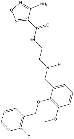 4-amino-N-[2-({2-[(2-chlorobenzyl)oxy]-3-methoxybenzyl}amino)ethyl]-1,2,5-oxadiazole-3-carboxamide Structure