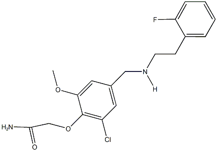 2-[2-chloro-4-({[2-(2-fluorophenyl)ethyl]amino}methyl)-6-methoxyphenoxy]acetamide|