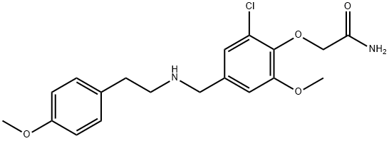 2-[2-chloro-6-methoxy-4-({[2-(4-methoxyphenyl)ethyl]amino}methyl)phenoxy]acetamide,875002-26-9,结构式