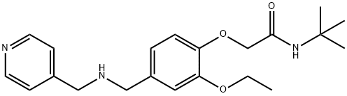 N-(tert-butyl)-2-(2-ethoxy-4-{[(4-pyridinylmethyl)amino]methyl}phenoxy)acetamide 结构式