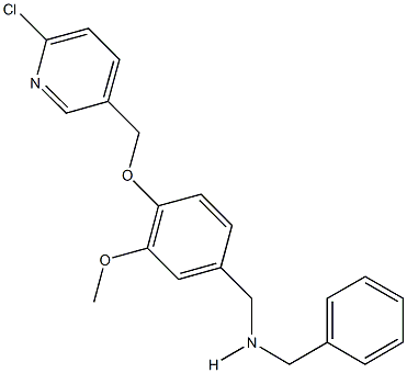 N-benzyl-N-{4-[(6-chloro-3-pyridinyl)methoxy]-3-methoxybenzyl}amine Structure