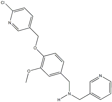 N-{4-[(6-chloro-3-pyridinyl)methoxy]-3-methoxybenzyl}-N-(3-pyridinylmethyl)amine Structure