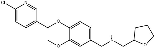 N-{4-[(6-chloro-3-pyridinyl)methoxy]-3-methoxybenzyl}-N-(tetrahydro-2-furanylmethyl)amine|