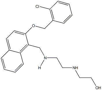 2-({2-[({2-[(2-chlorobenzyl)oxy]-1-naphthyl}methyl)amino]ethyl}amino)ethanol,875005-49-5,结构式