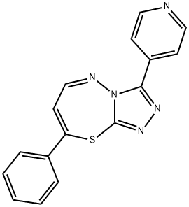 8-phenyl-3-(4-pyridinyl)[1,2,4]triazolo[3,4-b][1,3,4]thiadiazepine Structure