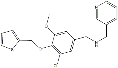 N-[3-chloro-5-methoxy-4-(2-thienylmethoxy)benzyl]-N-(3-pyridinylmethyl)amine|