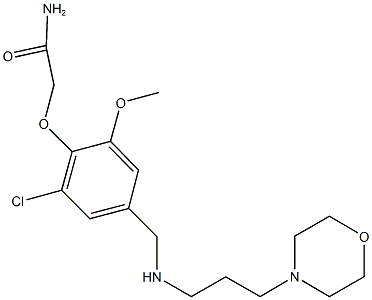 2-[2-chloro-6-methoxy-4-({[3-(4-morpholinyl)propyl]amino}methyl)phenoxy]acetamide,875005-82-6,结构式