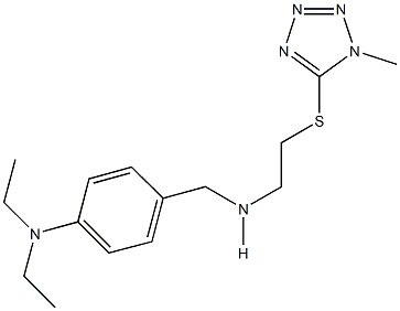 N-[4-(diethylamino)benzyl]-N-{2-[(1-methyl-1H-tetraazol-5-yl)sulfanyl]ethyl}amine 化学構造式