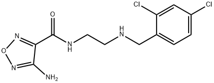 4-amino-N-{2-[(2,4-dichlorobenzyl)amino]ethyl}-1,2,5-oxadiazole-3-carboxamide Struktur