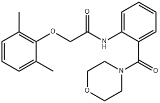 2-(2,6-dimethylphenoxy)-N-[2-(4-morpholinylcarbonyl)phenyl]acetamide 化学構造式