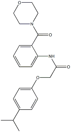 2-(4-isopropylphenoxy)-N-[2-(4-morpholinylcarbonyl)phenyl]acetamide Structure