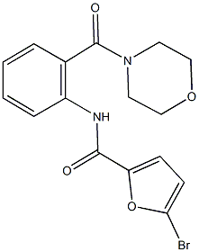 5-bromo-N-[2-(4-morpholinylcarbonyl)phenyl]-2-furamide,875011-14-6,结构式