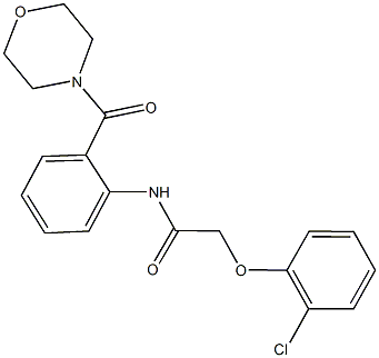 2-(2-chlorophenoxy)-N-[2-(4-morpholinylcarbonyl)phenyl]acetamide,875011-32-8,结构式