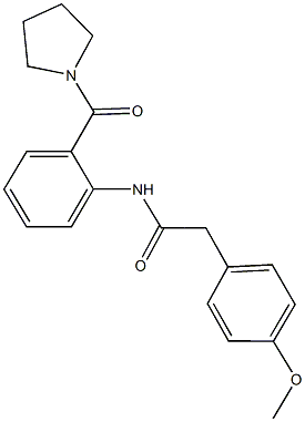 875017-19-9 2-(4-methoxyphenyl)-N-[2-(1-pyrrolidinylcarbonyl)phenyl]acetamide