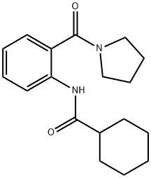 N-[2-(1-pyrrolidinylcarbonyl)phenyl]cyclohexanecarboxamide Structure