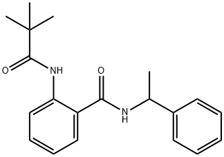 2-[(2,2-dimethylpropanoyl)amino]-N-(1-phenylethyl)benzamide Structure