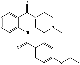 4-ethoxy-N-{2-[(4-methyl-1-piperazinyl)carbonyl]phenyl}benzamide 化学構造式