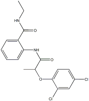 2-{[2-(2,4-dichlorophenoxy)propanoyl]amino}-N-ethylbenzamide 化学構造式