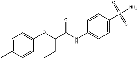 N-[4-(aminosulfonyl)phenyl]-2-(4-methylphenoxy)butanamide Struktur