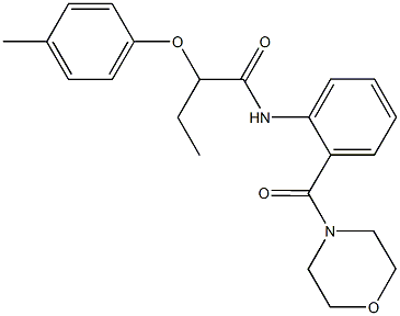 2-(4-methylphenoxy)-N-[2-(4-morpholinylcarbonyl)phenyl]butanamide Structure