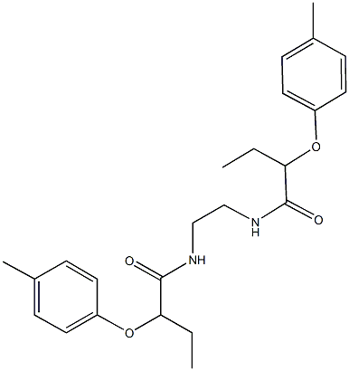 2-(4-methylphenoxy)-N-(2-{[2-(4-methylphenoxy)butanoyl]amino}ethyl)butanamide Structure