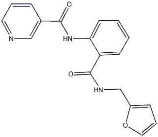 N-(2-{[(2-furylmethyl)amino]carbonyl}phenyl)nicotinamide 化学構造式