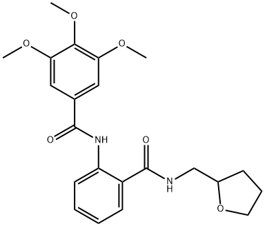 3,4,5-trimethoxy-N-(2-{[(tetrahydro-2-furanylmethyl)amino]carbonyl}phenyl)benzamide Structure