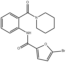 5-bromo-N-[2-(1-piperidinylcarbonyl)phenyl]-2-furamide Structure