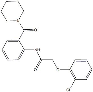 2-(2-chlorophenoxy)-N-[2-(1-piperidinylcarbonyl)phenyl]acetamide Struktur