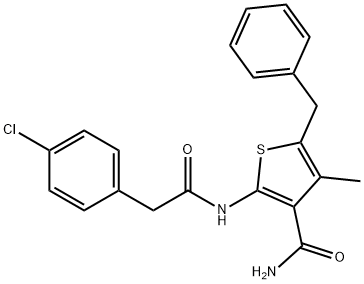 5-benzyl-2-{[(4-chlorophenyl)acetyl]amino}-4-methyl-3-thiophenecarboxamide|