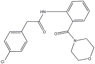 2-(4-chlorophenyl)-N-[2-(4-morpholinylcarbonyl)phenyl]acetamide,875134-00-2,结构式
