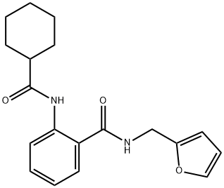 2-[(cyclohexylcarbonyl)amino]-N-(2-furylmethyl)benzamide Struktur