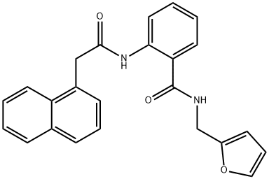 N-(2-furylmethyl)-2-[(1-naphthylacetyl)amino]benzamide 化学構造式