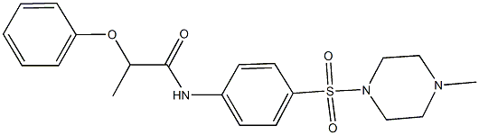 N-{4-[(4-methyl-1-piperazinyl)sulfonyl]phenyl}-2-phenoxypropanamide Structure